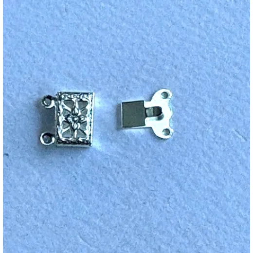 2 Strand Beadalon Filigree Clasps, Silver, 6 Clasps, 303B-004 2 Strand Beadalon Filigree Clasps, Silver, 6 Clasps, 303B-004