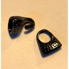 Glue in, Flat Hook & Eye Clasp. Black Glue in, Flat Hook & Eye Clasp. Black