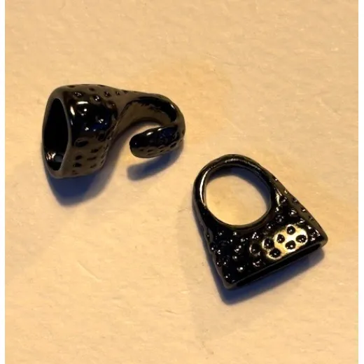 Glue in, Flat Hook & Eye Clasp. Black Glue in, Flat Hook & Eye Clasp. Black