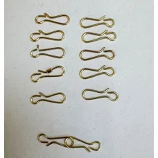Hook and Eye Clasps Gold Colour, Pack of 6 sets. Hook and Eye Clasps Gold Colour, Pack of 6 sets.