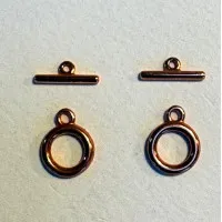 Beadalon Medium Toggle Clasps, Copper Colour,Pack of 2 clasps