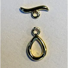 11 x 19mm Oval Toggle Clasp, Gold Colour. OT02