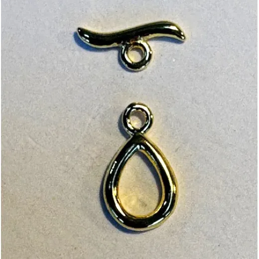 11 x 19mm Oval Toggle Clasp, Gold Colour. OT02 11 x 19mm Oval Toggle Clasp, Gold Colour. OT02