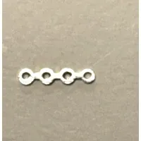 Beadalon 4 Hole Spacer Waves Connectors, 318B-020. Pack of 18 Pcs, Silver.