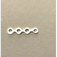 Beadalon 4 Hole Spacer Waves Connectors, 318B-020. Pack of 18 Pcs, Silver.