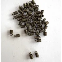 Spring Cord Ends, Brass Colour, Pack of 50 pcs. Spring Cord Ends, Brass Colour, Pack of 50 pcs.