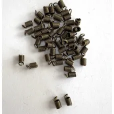 Spring Cord Ends, Brass Colour, Pack of 50 pcs.