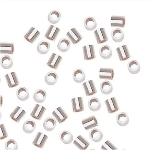 Griffin Sterling Silver Crimp Tubes, 2mm, Pack of 10 Griffin Sterling Silver Crimp Tubes, 2mm, Pack of 10