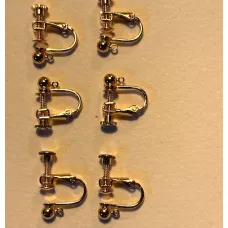Beadalon Ear Clip With Ring And Ball, 4mm,Gold Colour , 6 Pack