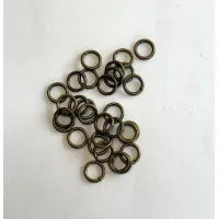 7mm Closed Jump Rings, Brass, Pack of 100