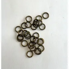 7mm Closed Jump Rings, Brass, Pack of 100