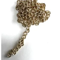 Champagne Colour Aluminium Chain, 15 x 10mm, 1 Metre Length