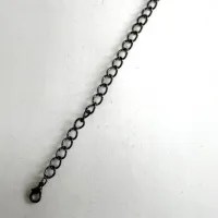 19cm Ready made Chain Bracelet in Black with Lobster Clasp. 19cm Ready made Chain Bracelet in Black with Lobster Clasp.