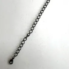 19cm Ready made Chain Bracelet in Black with Lobster Clasp.