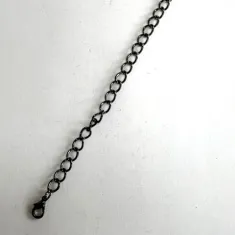 19cm Ready made Chain Bracelet in Black with Lobster Clasp.