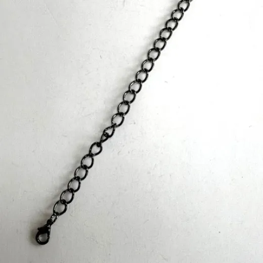 19cm Ready made Chain Bracelet in Black with Lobster Clasp.