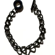 20cm Ready Made Chain Bracelet with Large Toggle Clasp. Black 20cm Ready Made Chain Bracelet with Large Toggle Clasp. Black