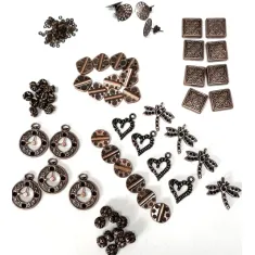 One Off Wonders -Copper Colour Collection, over 80 Beads and Charms!