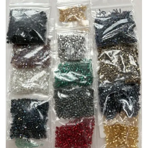 Mix of Miyuki Size 8 Cut seed Beads, 110g in total.