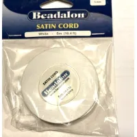 3mm Satin Cord, Approx 5m, White 3mm Satin Cord, Approx 5m, White