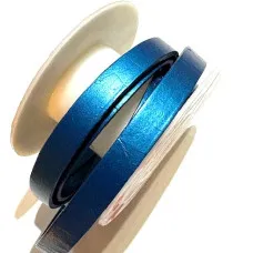 Navy Blue Metallic , 10x2mm Leather, in multiples of 20cm