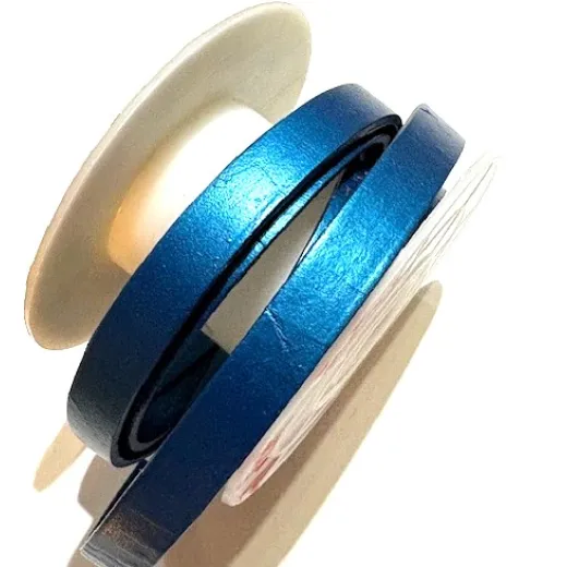 Navy Blue Metallic , 10x2mm Leather, in multiples of 20cm Navy Blue Metallic , 10x2mm Leather, in multiples of 20cm
