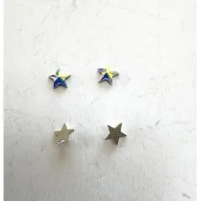 Swarovski Stars 5mm, Flat Back, Crystal AB. Pack of 4