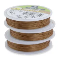Satin Copper, 0.18" / 0.46mm, 100ft Reel Beadalon 19 Strand Beading Wire, J...