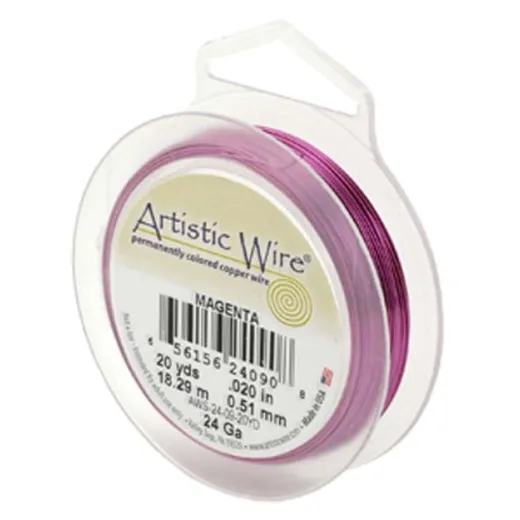 Beadalon 22 Gauge Artistic Wire, Magenta, 15YD Beadalon 22 Gauge Artistic Wire, Magenta, 15YD