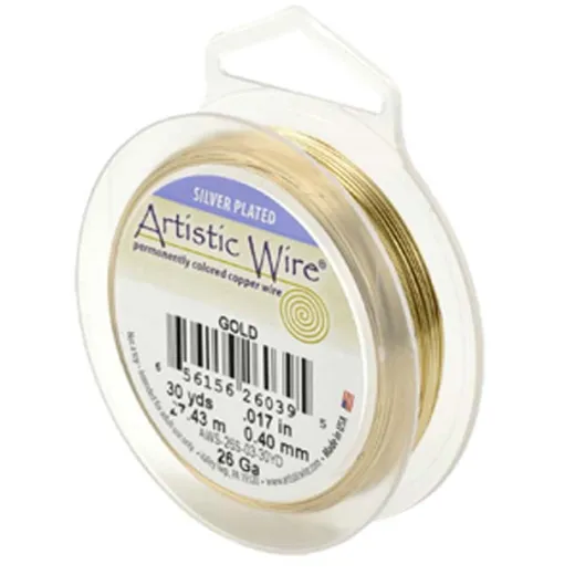 Gold Silver Plated 26ga Artistic Wire, 30YD (27.4m) Gold Silver Plated 26ga Artistic Wire, 30YD (27.4m)