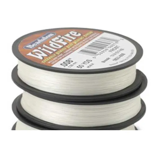 Frost White 0.20mm Wildfire Beading Thread, 162U-008, 45m spool