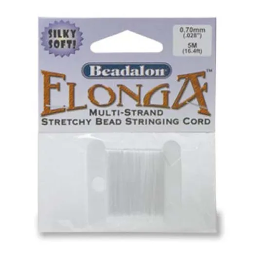 Elonga Elastic Thread, White, 0.3mm, 5M Elonga Elastic Thread, White, 0.3mm, 5M
