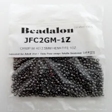 Beadalon JFC2GM-1Z Crimp Beads, Size #2 (2.5mm) Gunmetal, Large Pack
