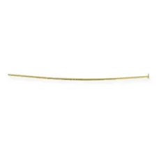 Flat End Headpins, Gold colour, 50mm length,  Pack of 50