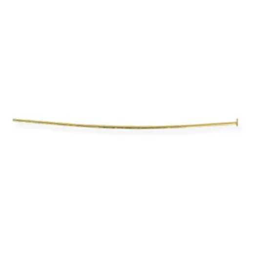 312A-113 Flat End Hard Headpins, Gold Plated, 0.7x50mm, 72 Pcs 312A-113 Flat End Hard Headpins, Gold Plated, 0.7x50mm, 72 Pcs
