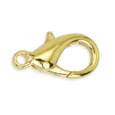 15.3mm Medium Gold Beadalon Lobster Clasps, Pack of 6