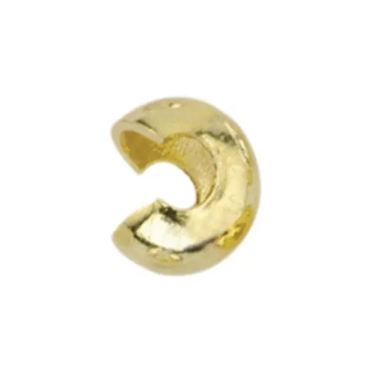 3mm Gold Plated Beadalon Crimp Covers, 24 Pack 3mm Gold Plated Beadalon Crimp Covers, 24 Pack