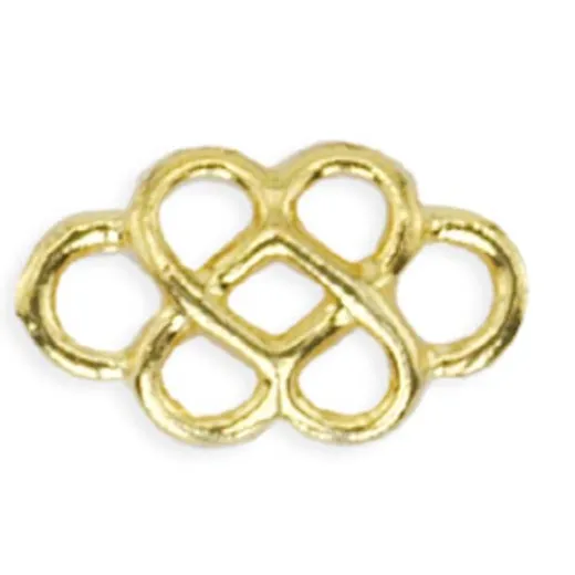 Beadalon 326A-050 3D Knot, 3 to 3 Connectors, 12 Pieces, Gold Plated Beadalon 326A-050 3D Knot, 3 to 3 Connectors, 12 Pieces, Gold Plated