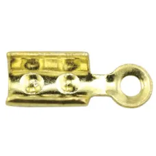 Beadalon 338A-015 Fold-Over Cord Ends, 8.0mm, Gold Plated, 50 Pieces