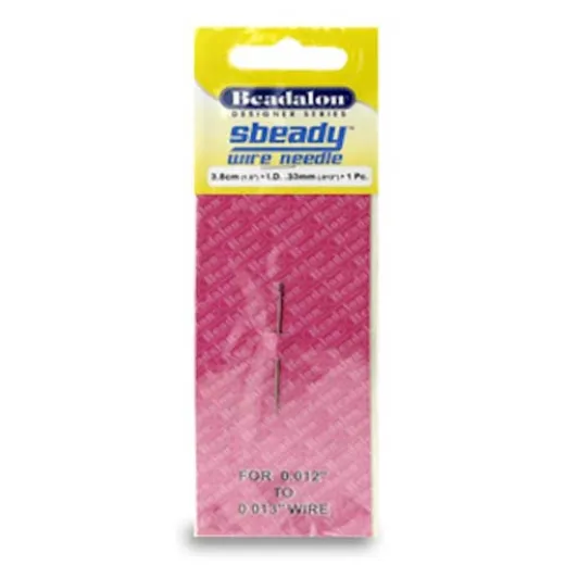 SBeady Beading Wire Wire Needle, X-Small, for Wires 0.012" to 0.013" SBeady Beading Wire Wire Needle, X-Small, for Wires 0.012" to 0.013"