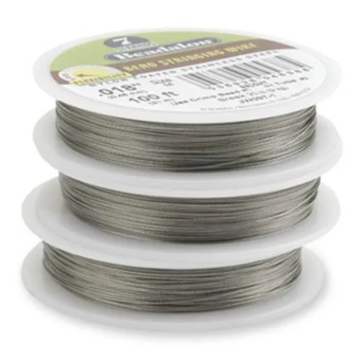 Bright, 0.012", 30ft Reel Beadalon 7 Strand Beading Wire, JW01T-0 Bright, 0.012", 30ft Reel Beadalon 7 Strand Beading Wire, JW01T-0