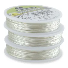 Silver Colour 7 Strand Beadalon Beading Wire  0.015, 30ft Reel, JW02S-0