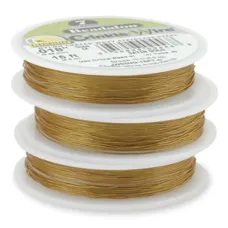 Satin Copper colour Beadalon 7 Strand Crinkle Wire, 0.015" diameter, 15ft r...