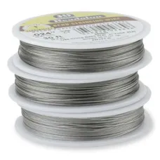 Beadalon JW14T-1 19 Strand Beading Wire, Bright, 0.015", 100ft Reell