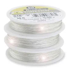 Beadalon JW14S-0 19 Strand Wire, Silver Colour, 0.015", 30ft Reel