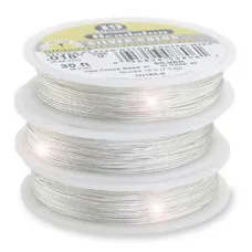 Beadalon JW15S-15FT 19 Strand Wire, Silver Colour, 0.018", 15ft Reel
