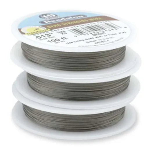 Bright 0.015" Beadalon 49 Strand Professional Beading Wire, 30ft Reel - JW10T-0 Bright 0.015" Beadalon 49 Strand Professional Beading Wire, 30ft Reel - JW10T-0