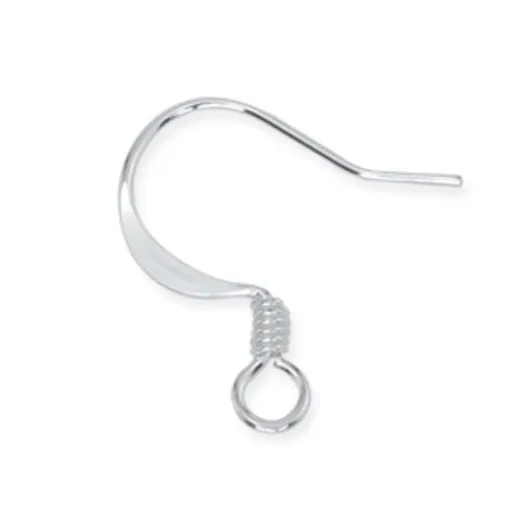 Beadalon 308B-004 Ear Wires, Dapped & Spring, Silver, 144 Pack Beadalon 308B-004 Ear Wires, Dapped & Spring, Silver, 144 Pack