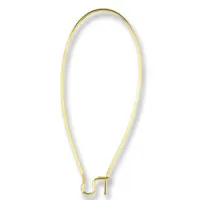 Kidney Ear Wires, Gold Colour, Pack of 12 Pcs ( 6 pairs)