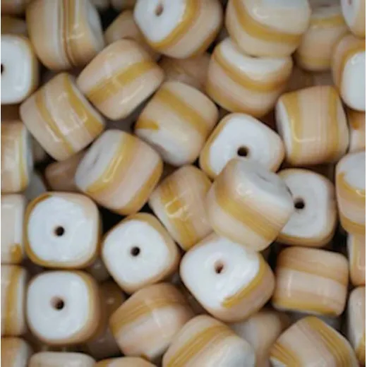 Ceramic Glazed 9mm Cube, Tan, Pack of 10 Ceramic Glazed 9mm Cube, Tan, Pack of 10